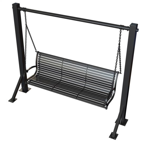 Metal swing outlet bench