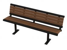 Fairway Bench, 6 ft in Powder Coated Gunmetal -- FWB-6-WI-P(Gunmetal)