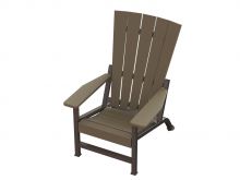 Monona Chair - Embossed Recycled Plastic Driftwood Grey