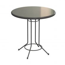 Thomas Steele Bar Height Cafe Table with Rod Base & 42" round steel table top
