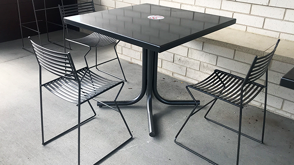 Metal Cafe Tables and Chairs